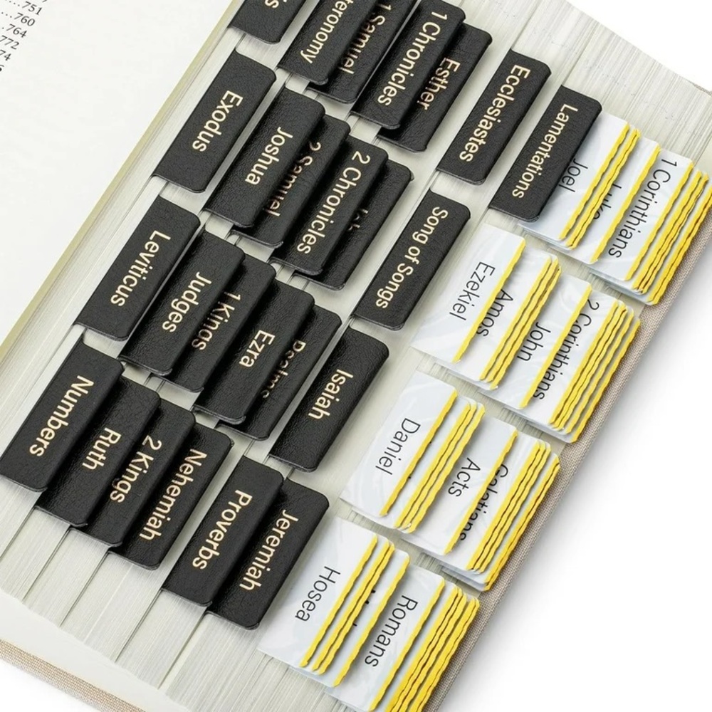 Mr. Pen 160 Laminated Leather Gold Foil Bible Tabs NWT